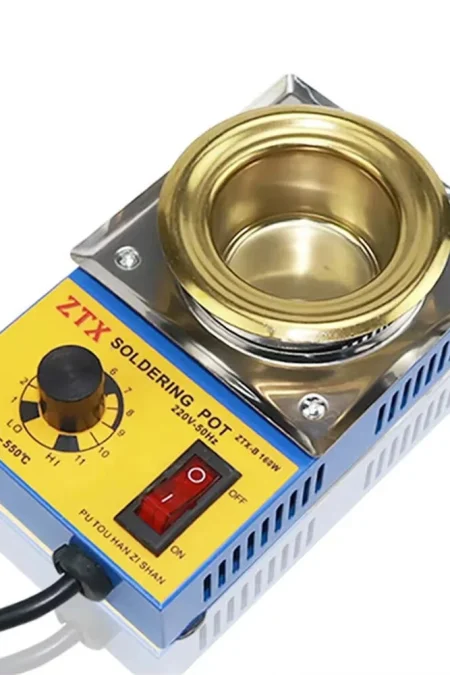 Adjustable Temperature Soldering Pot 160W 220V Tin Melting Furnace 100°C to 550°C EU Plug Compact Design Fast Heating