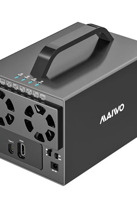 MAIWO K35274D 4 Bay RAID External Hard Drive Enclosure with HD Port 3.5'' Type-C to SATA HDD SSD Enclosure Support 7 RAI