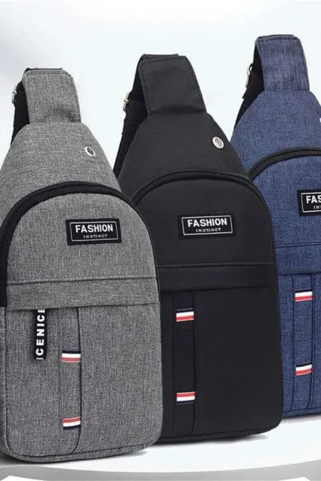 Men's Casual Oxford Cloth Chest Bag Fashion Lightweigh Crossbody Bags Large-capacity Storage Shoulder Bag for Outdoor Tr