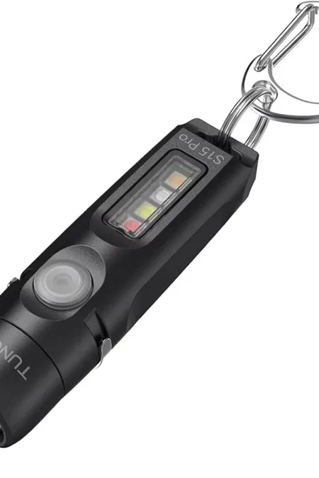 TUNENGE S15Pro 750LM LED Keychain Flashlight with Clip Magnet USB-C Rechargeable Mini EDC Pocket Light