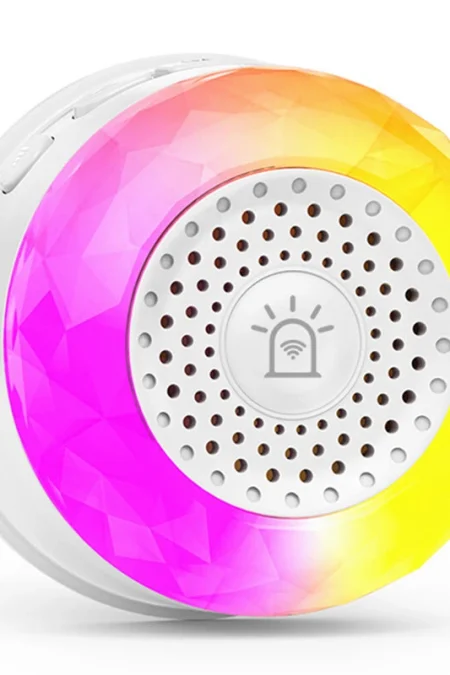 BJQ001 Tuya WiFi Diamond Sound and Light Alarm with 4 Light Modes Smart Life APP Voice Control Wire-free CO VOC PIR Moti