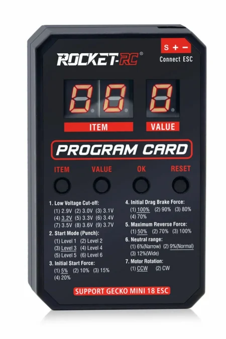 Surpass Hobby ROCKET LED Program Card for Rock Crawler Gecko Series MINI 18 30A ESC Brushless Waterproof Electronic Spee