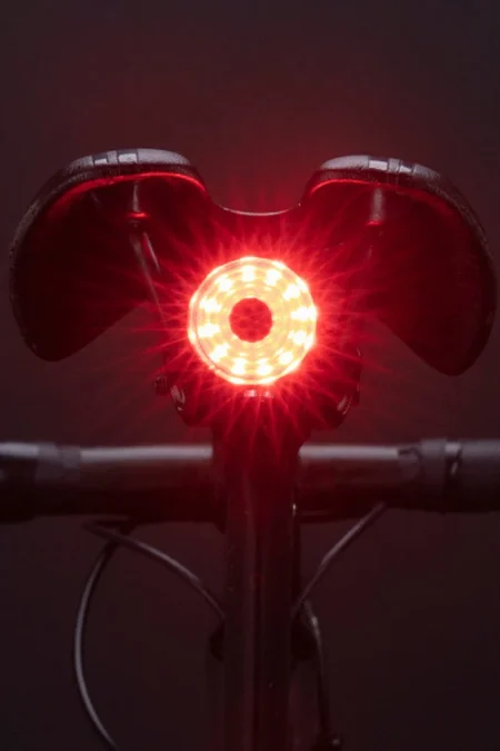 ROCKBROS 100LM Bike Tail Light Brake-activated Rear Lights 7 Modes USB Rechargeable Safety Warning Lamp