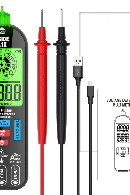 BSIDE A1X Digital Multimeter Advanced Display USB Charging Non-Contact Voltage Detection Portable Test Meter with Auto R