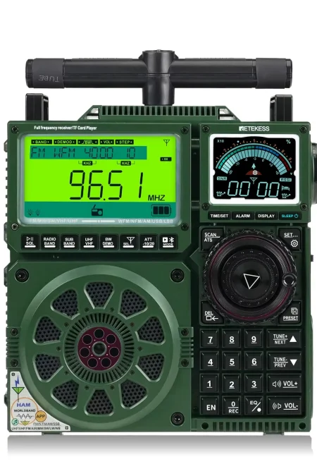 Retekess TR113 Portable FM Radio Amateur Radio Receiver Multi-Band FM MW SW VHF UHF WB Wireless Radio Receiver
