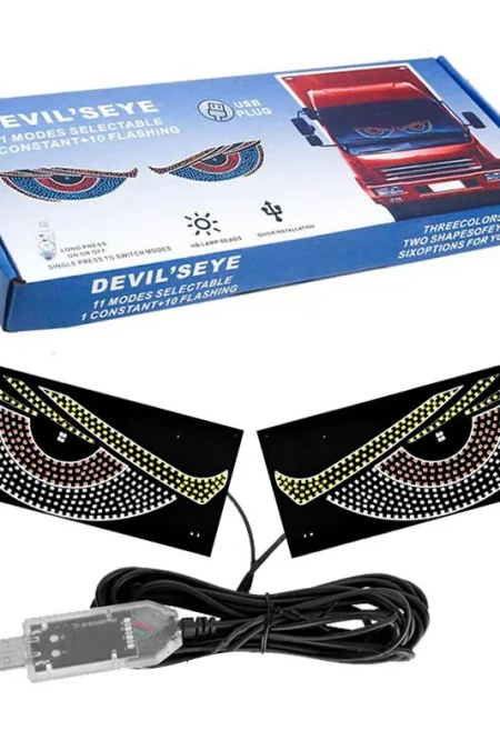 Universal Car Devil's Eye Decorative Light USB 5V Eye Decorative Light With 11 Modes Big Eyes Decorative LED Lamp