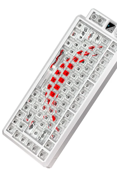LANGTU T75 Tri-mode Gaming Mechanical Keyboard with Multimedia Knob83+2 Keys Customized Hot Swappable RGB Gasket Structu