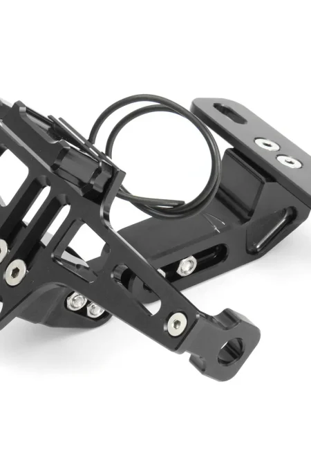 12V CNC Motorcycle Alloy License Number Plate Holder Bracket LED Lights Universal
