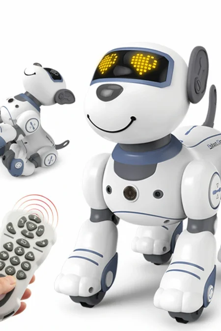 Remote Control Robot Dog Toys for Kids Programmable Smart Interactive Stunt Robot Dog with Touch Function Singing Dancin