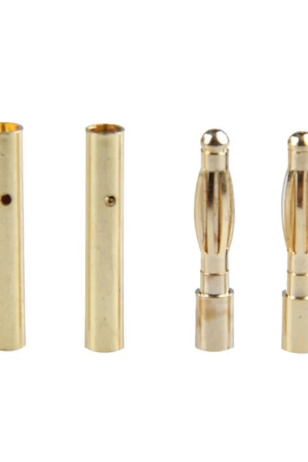 5Pairs 2mm Banana Plug Gold Plated Copper Brushless Motor Bullet Connector For ESC Battery