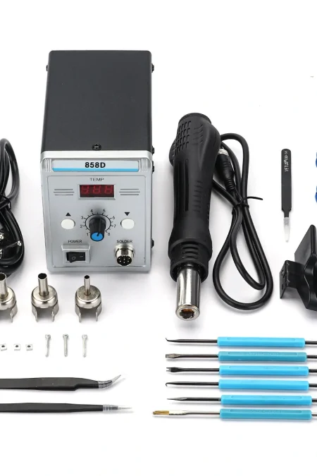 858D 700W BGA Rework Solder Station Soldering Heat Air Gun Station 220V / 110V For SMD SMT Welding Repair