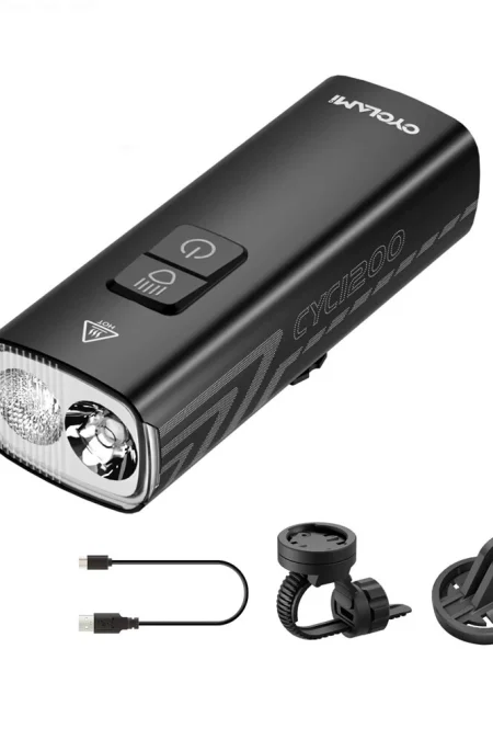 CYCLAMI BR 1200 Lumens Bike Headlight 2500mAh IPX6 Waterproof Type-C Charging Front Lights for Outdoor Road Cycling Safe