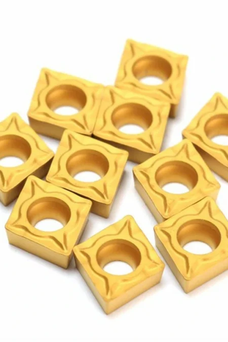 Machifit 10pcs CCMT060204-HM YBC251 Carbide Insert Titanium Coated Carbide Cutter