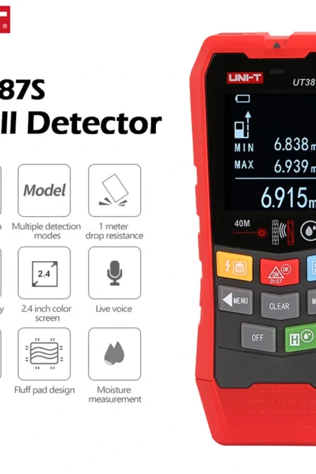 UNI-T Wall Scanner UT387E UT387S UT387LM 4 In 1 Metal Detector Wood Stud Finder AC Voltage Live Cable Wires Depth Tracke