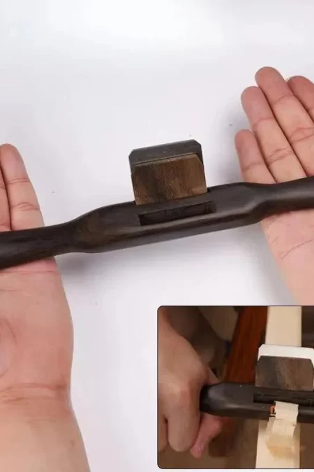 Flat/Round Bottomed Ebony Hand Plane 265mm Round Handle Straight Line Type Wood Planer Woodworking Trimming Push Plane T