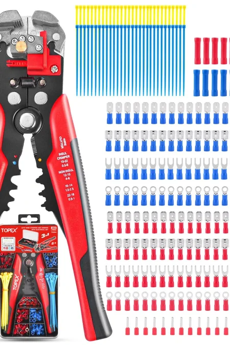 260-Piece Wire Stripper Self-Adjustable Crimper Plier Set Terminals Tools