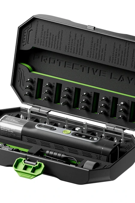JAKEMY 8196 High Efficiency Patented Design Electric Screwdriver with 360° Shadowless Lighting 1500mah PD Charge Battery