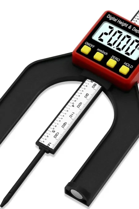 0-80MM LCD0.01MM Digital Height Depth Counting Depth Gauge Woodworking Depth Gauge Altimeter Woodworking Ruler Digital C