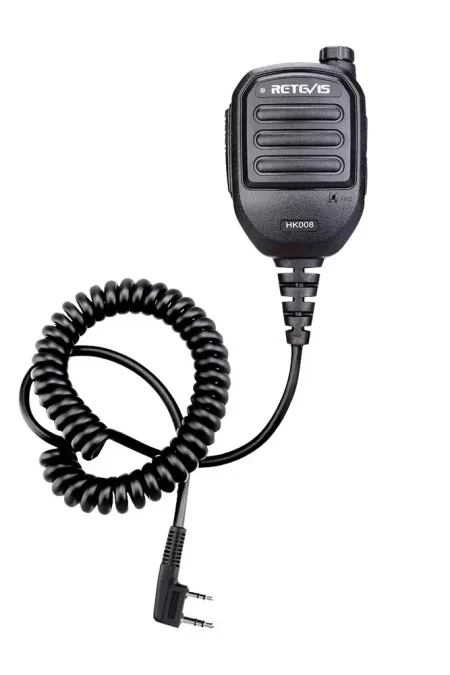 RETEVIS HK008 Adjustable Volume Shoulder Speaker Microphone with Removable Battery Clear Sound Amplifier for Two Way Rad