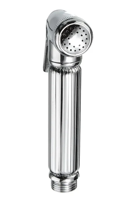 Brass Shattaf Douche Spray Bidet Toilet Shower Head Nozzle Holder Silver Bidet Cleaning Device