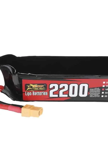 ZOP Power 14.8V 2200mAh 120C 4S LiPo Battery XT60 Plug with Adaper for RC Drone