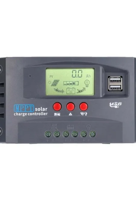 10-100A Solar Charge Controller 12V/24V Automatic Identification Recharger LCD Display Solar Regulator Dual-USB Solar Re
