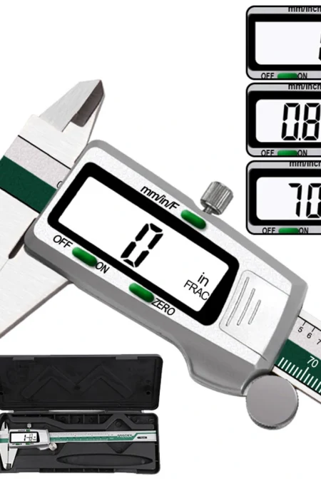 150mm Stainless Steel LCD Screen Display Digital Caliper 6 Inch Fraction / MM / Inch High Precision Stainless Steel LCD