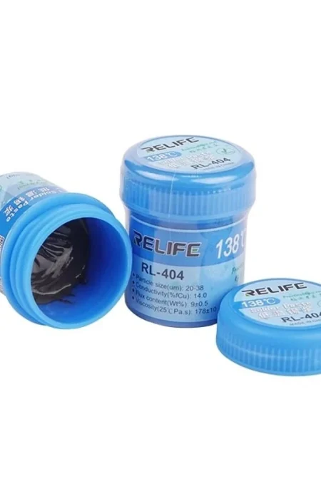 RELIFE RL-404 Lead-free Solder Paste Low Temperature Melting Point 138 Degrees Tin Paste Phone PCB BGA/SMD Template Repa