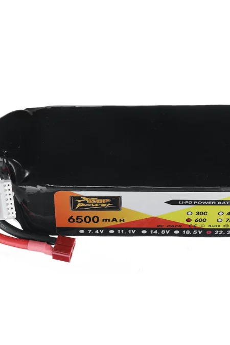 ZOP Power 22.2V 6500mAh 60C 6S LiPo Battery T Plug for RC Car