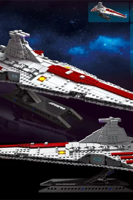 Jiestar 67106 MOC Venator Attack Space Ship / 67109 67109 TIE Bomber Cruiser Fighter Destroyer Building Blocks for Boys
