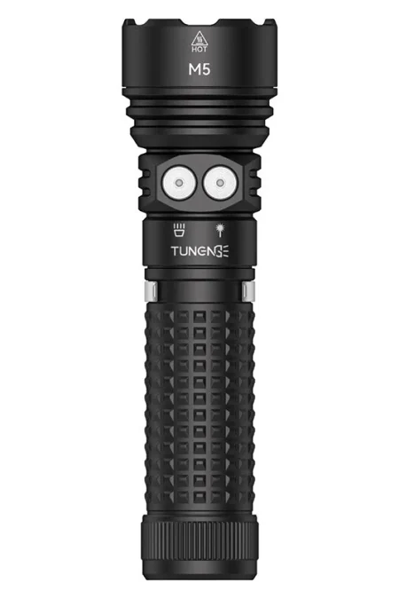 TUNENGE M5 4*LED 5200LM Strong Flashlight with Red LEP Pointer With 4500mAh Battery IP66 Waterproof Magnetic Tail Type-C