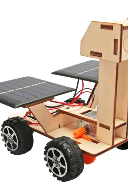 Wooden Solar Power Lunar Exploration Rover Model Assembly Kit DIY Children's Science Experiment Education Puzzle Toy Stu