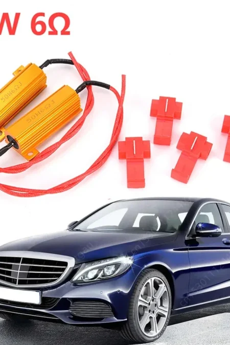 2pcs 50W 6Ω Car LED Canbus Load Resistors Automobile Turn Signal Flashlight License Plate Lamp Resistance Decoder