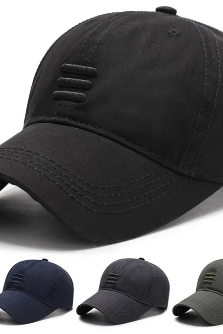 Men's Outdoor Baseball Cap Fashion Soft Adjustable Sun Protection Casual Hat for Spring Autumn Travel Daily Sports