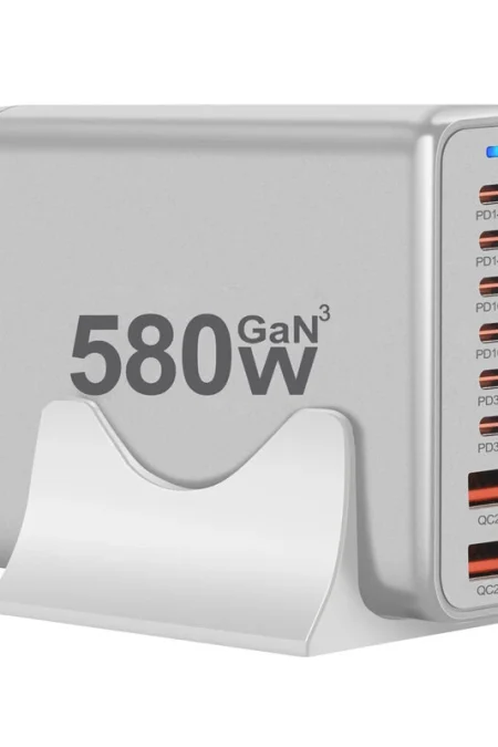 [GaN Tech] Bakeey YMX-580W 580W 8-Port USB PD Charger 2USB-A+6USB-C PD QC Fast Charging Desktop Charging Station EU Plug