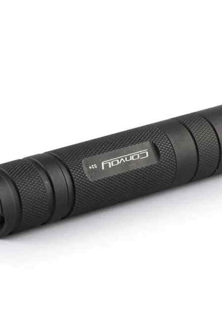 Convoy S2+ Black XM-L2 7135*8 Orange Peel EDC Flashlight, Stong Light Powerful Compact. Ideal for Outdoor Adventure