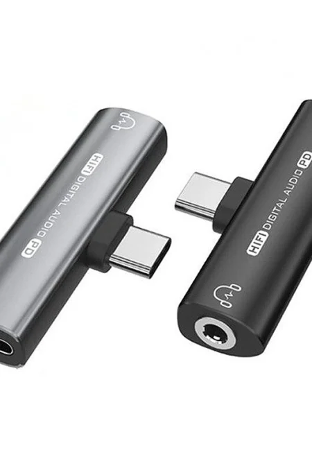2-in-1 USB Type-C to Type-C/3.5mm Earphone Adapter Converter for Xiaomi for Huawei for Samsung