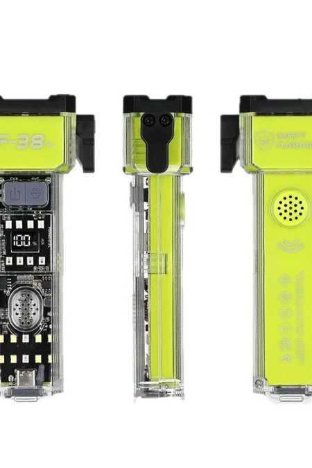 Bikight F38 Emergency Safety Hammer Flashlight with LCD Display 18650 Lithium Battery Type-C Rechargeable 7 Lighting Mod