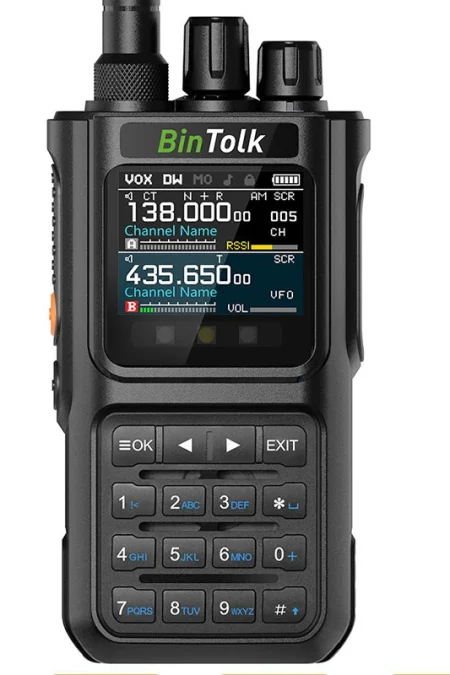 BinTolk BT8000 10W Multi Band Radio Walkie Talkie 256 Channels Type-C Charging Bluetooth Frequency APP Programming Wirel