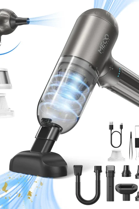 MECO ELEVERDE ME-VC2 Electric Compressed Air Duster & Vacuum Cleaner 4 in 1 Function Powerful 3-Gear to 68000RPM/11000PA