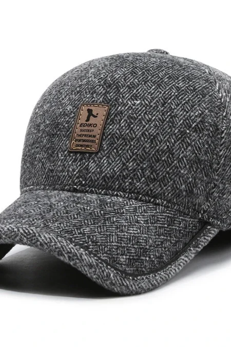 50-60cm Adjustable Men Baseball Cap with Ear Protection Spring Autumn Comfy Men's Cap for Outdoor Daily Travel Sports